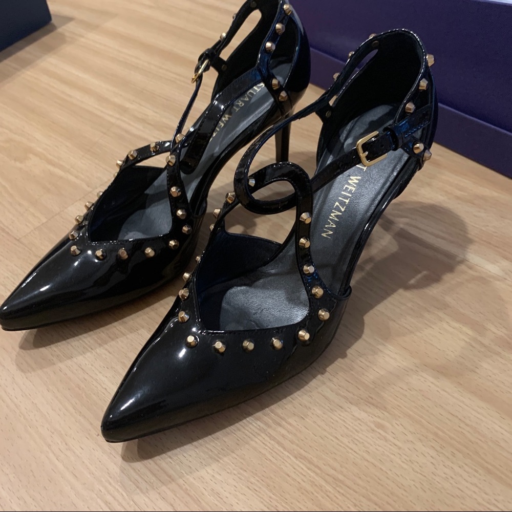 Stuart Weitzman Meteor Patent Black Patent Pumps - image 4